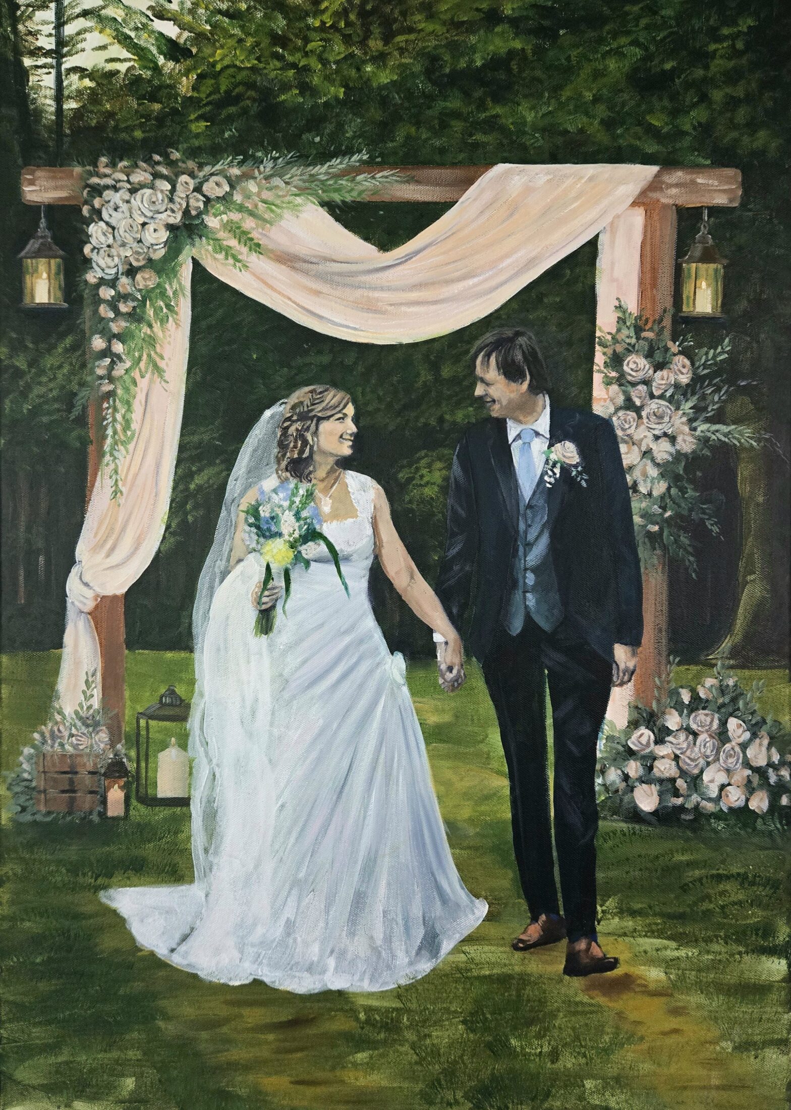 Lisanne, de LIVE WEDDING PAINTER die jullie mooiste dag vereeuwigt op doek