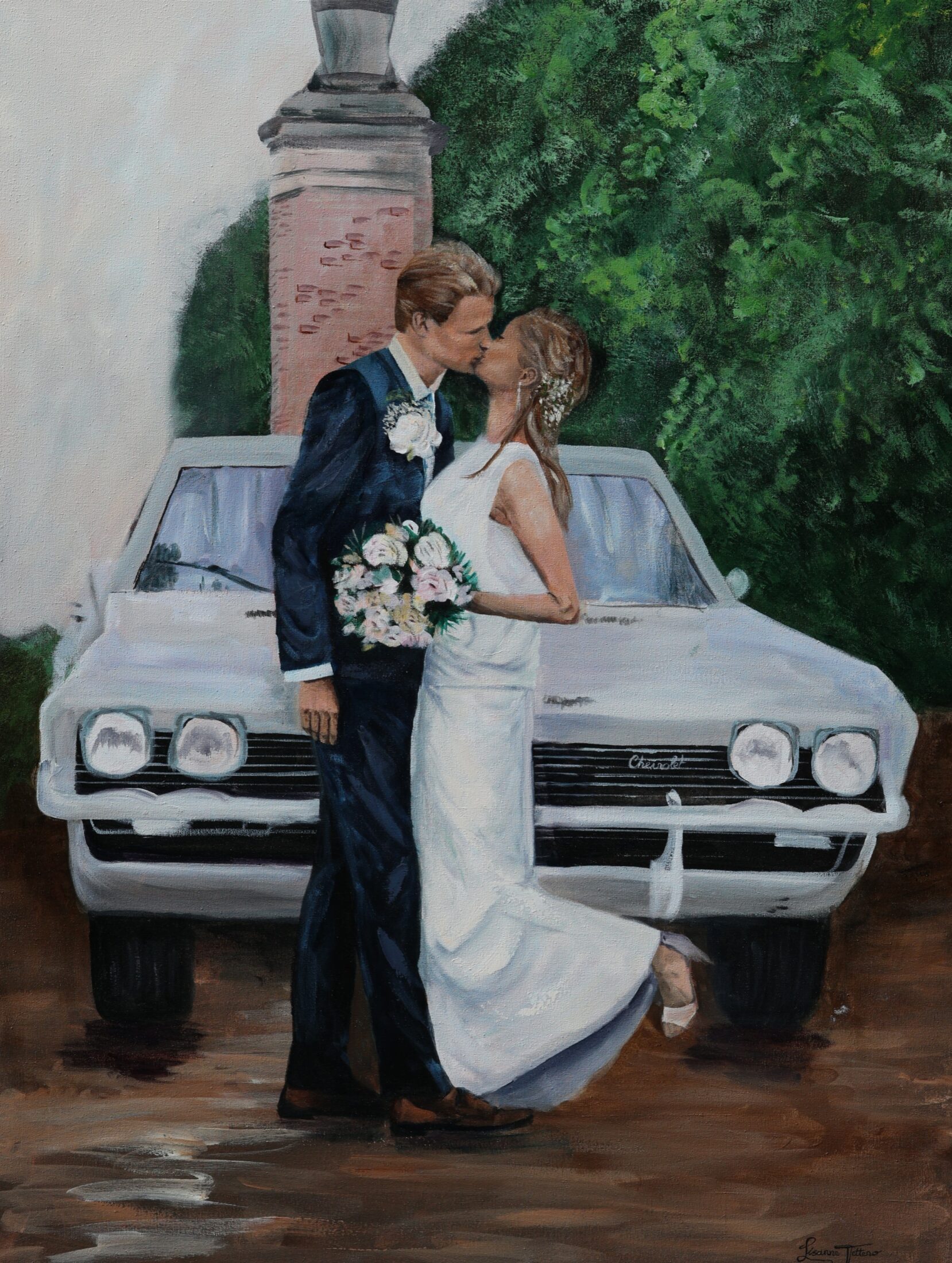 Lisanne, de LIVE WEDDING PAINTER die jullie mooiste dag vereeuwigt op doek