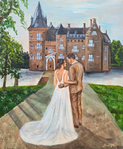 Lisanne, de LIVE WEDDING PAINTER die jullie mooiste dag vereeuwigt op doek